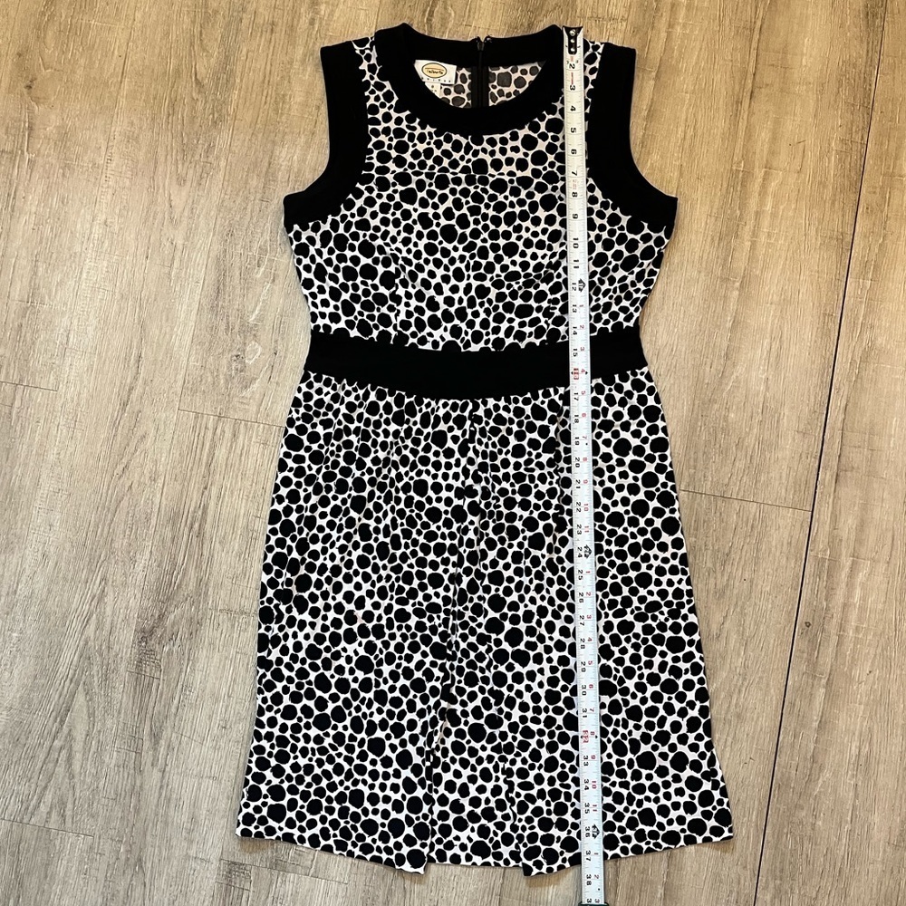 Talbots Sleeveless Dress 8P Black and White Splotches Spotted - Picture 11 of 14